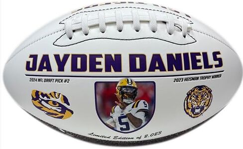 NIKCO SPORTS Jayden Daniels 2024 Draft Football | Limited Edition of 2,024 | Heisman Trophy Winner | Exclusive College NCAA Tigers Collectible Gift Fan Memorabilia with Certificate of Authenticity in Saudi Arabia