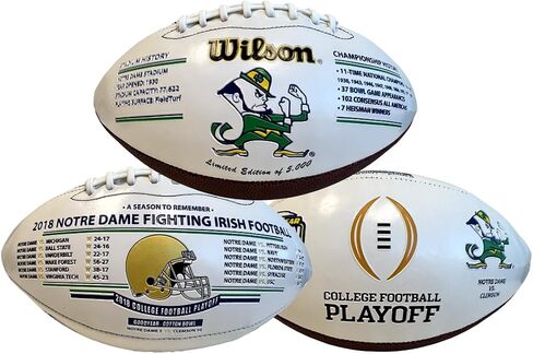 NIKCO SPORTS Notre Dame Fighting Irish 2018 CFP Football | Limited Edition of 5,000 | NCAA College Football Playoffs | Officially Licensed Collectible Gift Memorabilia with Certificate of Authenticity in Saudi Arabia