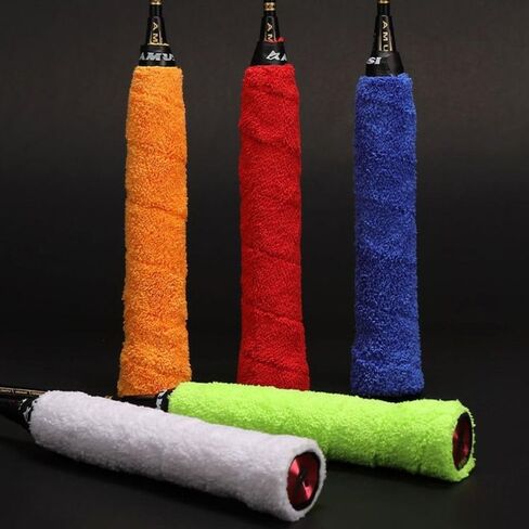 Badminton Racket Handle Belt Microfiber Thickened Badminton Racket Towel Tape Durable Tennis Towel Grips(Black) in Saudi Arabia