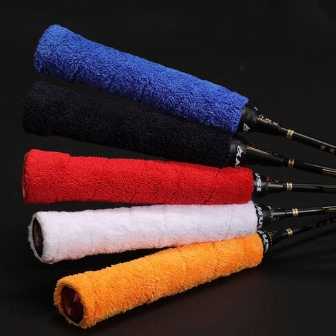 Badminton Racket Handle Belt Microfiber Thickened Badminton Racket Towel Tape Durable Tennis Towel Grips(Black) in Saudi Arabia