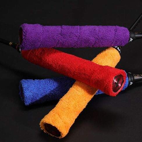 Badminton Racket Handle Belt Microfiber Thickened Badminton Racket Towel Tape Durable Tennis Towel Grips(Black) in Saudi Arabia