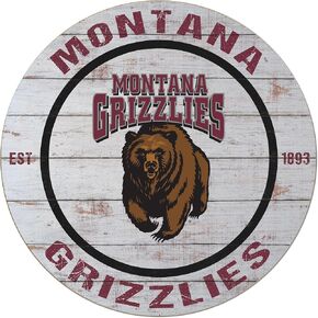 KH Sports Fan Montana Grizzlies Weathered Circle Sign, 20x20 Inches, Grizzlies Decor for Dorm Room, Bedroom, Fan Cave, Living Room; Display Your Team Spirit with This Unique Montana Grizzlies Wall Art in Saudi Arabia