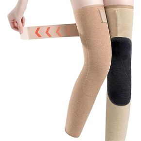 Winter Seamless Knee Warmers with Pockets, Thick Plush Fleece Lined Knee Sleeves, Adjustable Thermal Leg Warmers in Saudi Arabia