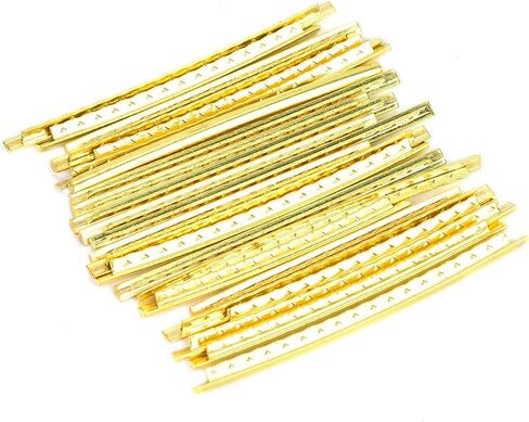 Dioche Electric Guitar Fret Wire Set for Smooth Playability Brass Fret Wire with Build 2.7mm Wide Easy Installation 24pcs Guitar and Bass in Saudi Arabia