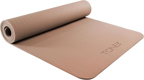 TONE Fitness Yoga Mat 1/4 بوصة سميكة غير قابلة للانزلاق وحصيرة بيلاتيس للتدريبات المنزلية مع حزام حمل | خيارات متعددة in Saudi Arabia