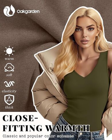 4 Pack Women's Thermal Tank Tops Fleece Lined Reversible Sleeveless Base Layer V Neck or U Neck Warm Underwear Vest in Saudi Arabia