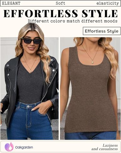 4 Pack Women's Thermal Tank Tops Fleece Lined Reversible Sleeveless Base Layer V Neck or U Neck Warm Underwear Vest in Saudi Arabia