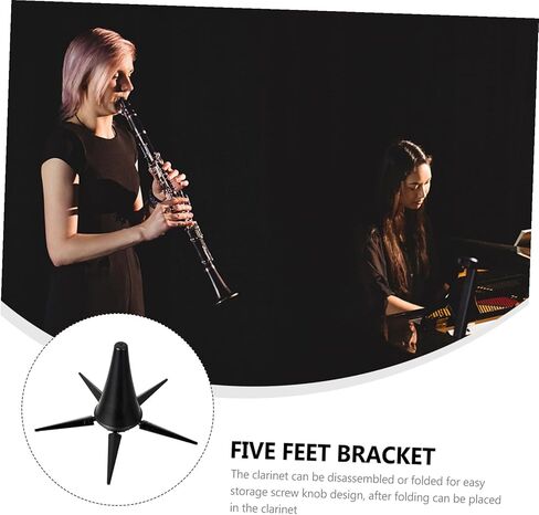 حامل الكلارينيت القابل للطي تصميم الساق معدن Abs حامل الآلة الموسيقية دعم مستقر لرف الموسيقى المحمول المزمار والكلارينيت in Kuwait