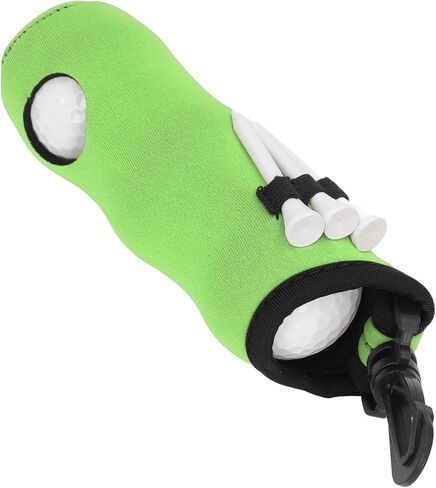 Neoprene Ball Tee Holder Carry Bag Portable Small Pouch with 3 Balls and 3 Tees for Men and Women Storage s for Golfers (Green) Sporting in Saudi Arabia