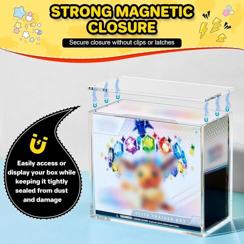 ETB Protector Case, 5mm ETB Acrylic Display Case, Clear Ultra Acrylic Boxes for Display Compatible with Elite Trainer Box, Dustproof and Waterproof Display Box in Saudi Arabia
