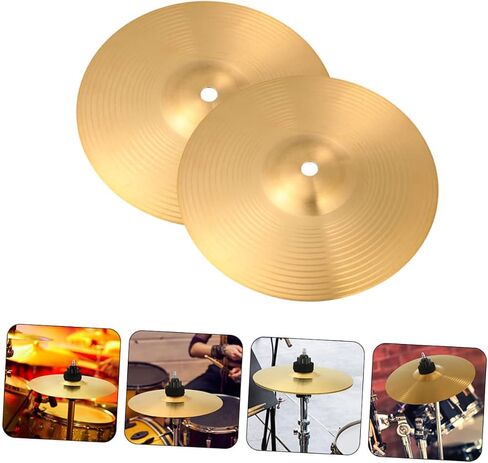 DECHOUS 2pcs Jazz Drum Professional Cymbals Set Anti-drum Cymbals Fadeless Brass Parts in Saudi Arabia