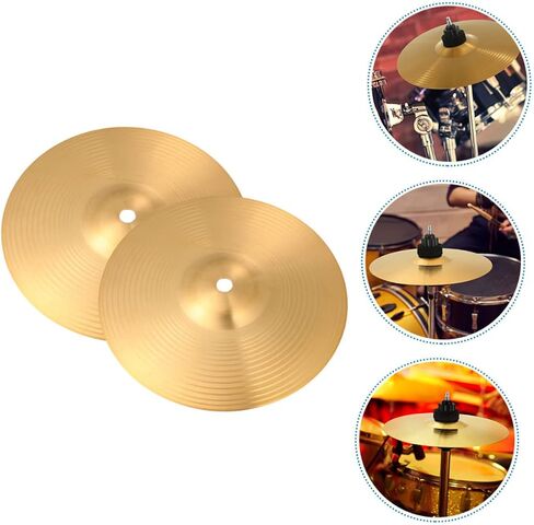 DECHOUS 2pcs Jazz Drum Professional Cymbals Set Anti-drum Cymbals Fadeless Brass Parts in Saudi Arabia