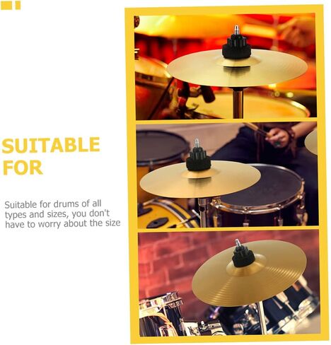 DECHOUS 2pcs Jazz Drum Professional Cymbals Set Anti-drum Cymbals Fadeless Brass Parts in Saudi Arabia
