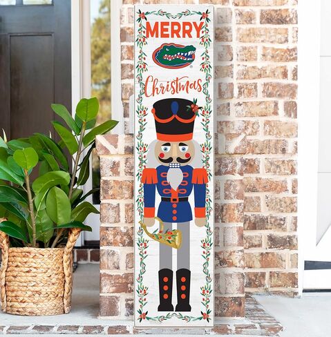 KH Sports Fan Florida Gators Nutcracker Porch Leaner, 11x46 Inches, Gators Outdoor Christmas Sign; Display Some Holiday Cheer with This Florida Gators Nutcracker Sign in Saudi Arabia