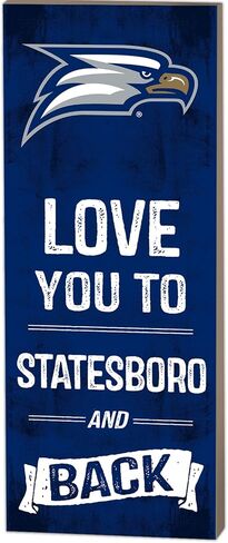 KH Sports Fan 7"X18" Georgia Southern Eagles Love You To College Logo Plaque in Saudi Arabia