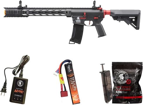 لانسر التكتيكي Gen 3 SPR Interceptor M4 Airsoft مع بندقية Mosfet/ETU-Electric كاملة/شبه تلقائية AEG قابلة للبرمجة (يتضمن بطارية ليبو وشاحن) in Kuwait