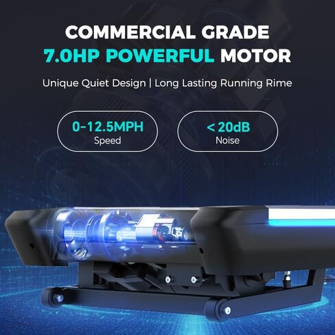 جهاز جري FAGUS Premium مع شاشة عرض، مطحنة تشغيل تلقائية بنسبة 15% مع محرك قوي بقوة 7.0 حصان، سطح عريض 22 بوصة، ممتص للصدمات، اتصال بلوتوث وشحن لاسلكي لمزيد من المرح in Kuwait