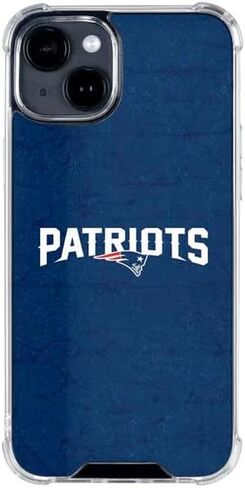 Skinit Clear Phone Case Compatible with iPhone 15 - Officially Licensed NFL New England Patriots Distressed Design in Saudi Arabia