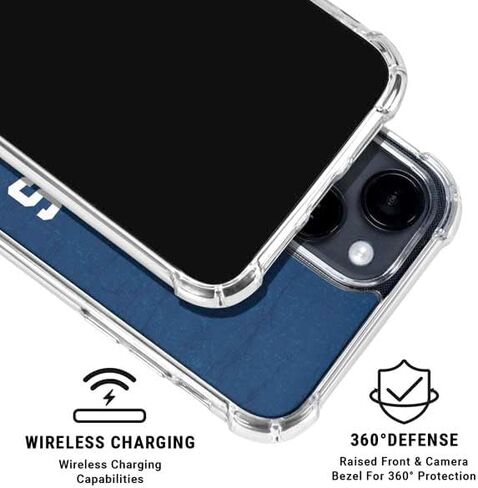 Skinit Clear Phone Case Compatible with iPhone 15 - Officially Licensed NFL New England Patriots Distressed Design in Saudi Arabia