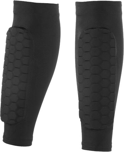 A Pair of Soccer Shin Guards Shin Pads for Kids Youth Adult, Calf Compression Sleeve with Honeycomb Pads, Lightweight Calf Protective Gear Ideal for Football, Taekwondo, MTB & More in Saudi Arabia