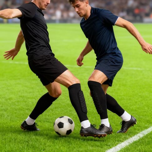 A Pair of Soccer Shin Guards Shin Pads for Kids Youth Adult, Calf Compression Sleeve with Honeycomb Pads, Lightweight Calf Protective Gear Ideal for Football, Taekwondo, MTB & More in Saudi Arabia