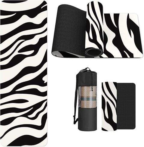FOLAI Extra Thick Yoga Mat 6mm - Non-Slip Exercise Mat for HIIT, Pilates & Home Workouts & Workout with Free Carry Strap in Saudi Arabia