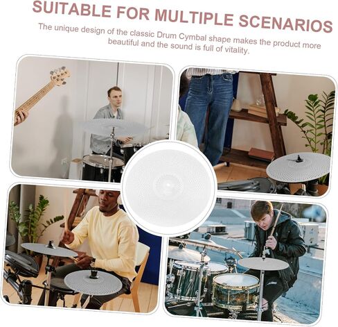 DECHOUS 3pcs 14/16 Inch Mute Cymbals for Drums Alloy Jazz Drum Replacement Set Low Volume Percussion Instrument Accessory for Quiet Practice in Saudi Arabia