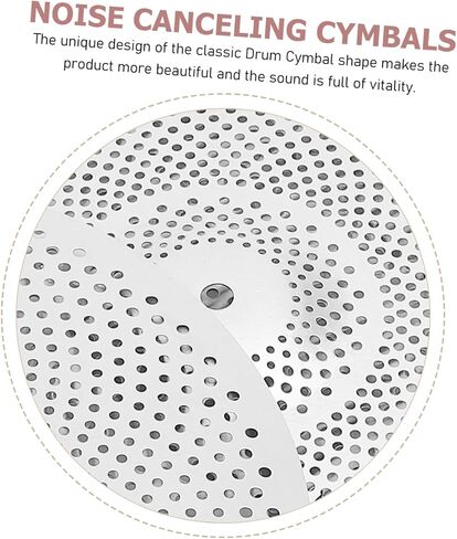 DECHOUS 3pcs 14/16 Inch Mute Cymbals for Drums Alloy Jazz Drum Replacement Set Low Volume Percussion Instrument Accessory for Quiet Practice in Saudi Arabia