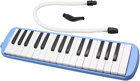 Mobestech Key Melodica Piano Instrument مع حقيبة حمل لوحة مفاتيح هوائية محمولة خفيفة الوزن للمبتدئين ومحبي الموسيقى لوحة مفاتيح بيانيكا زرقاء ناعمة الملمس مع أنبوب طويل للراحة in Kuwait