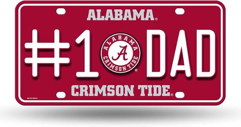 Rico Industries NCAA Alabama Crimson Tide #1 DAD #1 مروحة معدنية تلقائية مقاس 8.5 بوصة × 11 بوصة - رائعة للشاحنة/السيارة/سيارات الدفع الرباعي in Saudi Arabia
