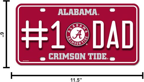 Rico Industries NCAA Alabama Crimson Tide #1 DAD #1 مروحة معدنية تلقائية مقاس 8.5 بوصة × 11 بوصة - رائعة للشاحنة/السيارة/سيارات الدفع الرباعي in Saudi Arabia