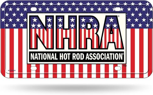 Rico Industries NHRA Championship Drag Racing Stars & Stripes Logo Metal Tag in Saudi Arabia