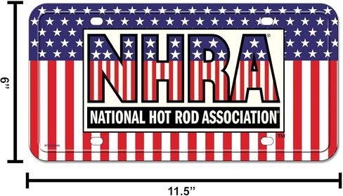 Rico Industries NHRA Championship Drag Racing Stars & Stripes Logo Metal Tag in Saudi Arabia