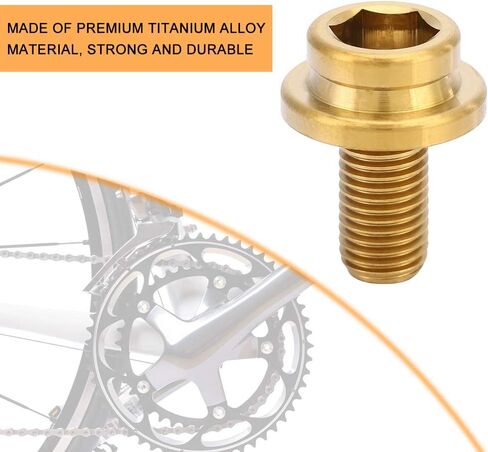 Crank Arm Bolt, 1pc Bottom Bracket Bolt Cycling Screws for Mountain Road Bikes M8*15mm (Gold) in Saudi Arabia