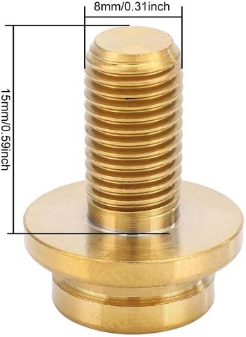 Crank Arm Bolt, 1pc Bottom Bracket Bolt Cycling Screws for Mountain Road Bikes M8*15mm (Gold) in Saudi Arabia
