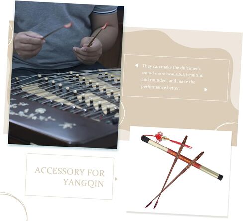 2pcs Ebony Strip Yangqin Head Dulcimer Bamboo Professional Supplies Stick Dulicmer Music Accessories for Dulcimer Tone Tuning in Saudi Arabia