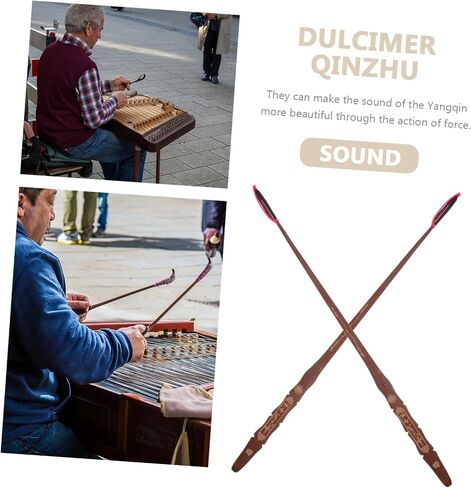 2pcs Ebony Strip Yangqin Head Dulcimer Bamboo Professional Supplies Stick Dulicmer Music Accessories for Dulcimer Tone Tuning in Saudi Arabia