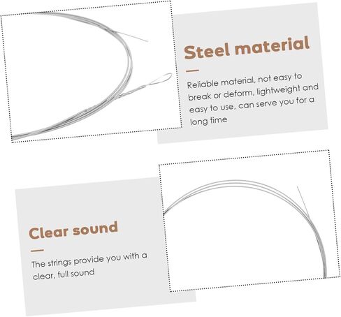 2Pcs Dulcimer Replacement Strings Steel Dulcimer Accessories for Musicians Standard Tension Easy to Use Exceptional Sound Quality in Saudi Arabia
