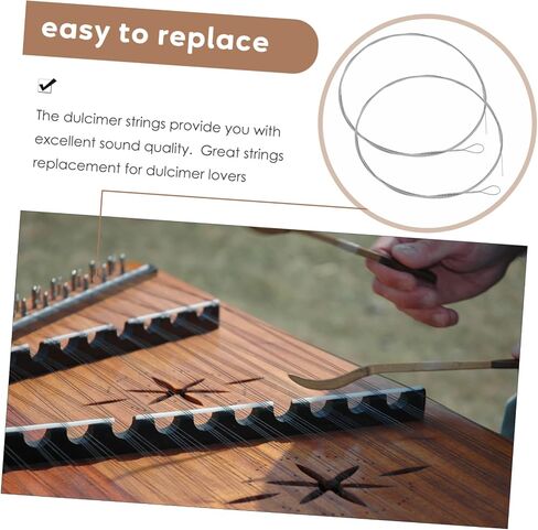 2Pcs Dulcimer Replacement Strings Steel Dulcimer Accessories for Musicians Standard Tension Easy to Use Exceptional Sound Quality in Saudi Arabia