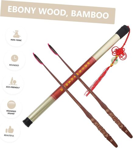 2pcs Ebony Head Piano Bamboo Key Jean Professional Dulcimer Musical Instrument Accessories Music Accessory Supplies in Saudi Arabia