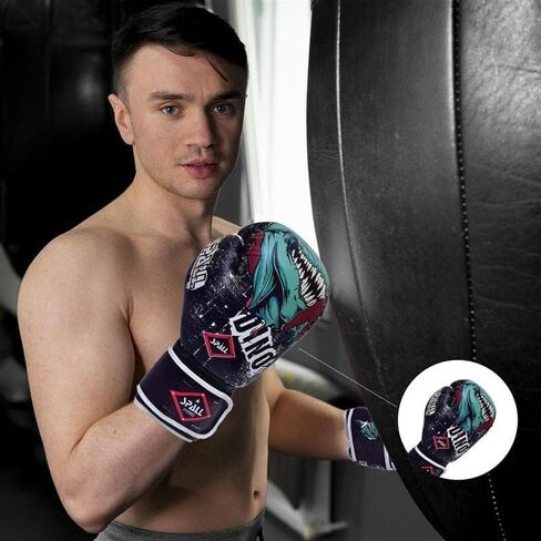 Boxing Gloves for Kids, Men & Women - Pro Training Sparring Punching Gloves - Muay Thai MMA, Kickboxing Heavy Bag Workout Leather Boxing Training Gloves - Dino in Saudi Arabia