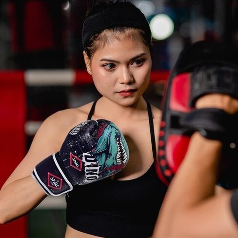 Boxing Gloves for Kids, Men & Women - Pro Training Sparring Punching Gloves - Muay Thai MMA, Kickboxing Heavy Bag Workout Leather Boxing Training Gloves - Dino in Saudi Arabia