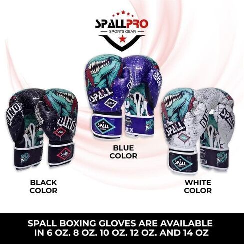 Boxing Gloves for Kids, Men & Women - Pro Training Sparring Punching Gloves - Muay Thai MMA, Kickboxing Heavy Bag Workout Leather Boxing Training Gloves - Dino in Saudi Arabia