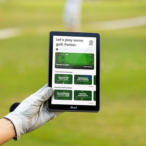 جهاز لوحي محمول بنظام تحديد المواقع العالمي للجولف - العلبة - مغناطيسي، مقاوم للطقس، شاشة تعمل باللمس، مسافات FCB - علبة الجولف 45000 خريطة دورة - هدايا للرجال - رمادي in Kuwait