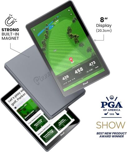 جهاز لوحي محمول بنظام تحديد المواقع العالمي للجولف - العلبة - مغناطيسي، مقاوم للطقس، شاشة تعمل باللمس، مسافات FCB - علبة الجولف 45000 خريطة دورة - هدايا للرجال - رمادي in Kuwait