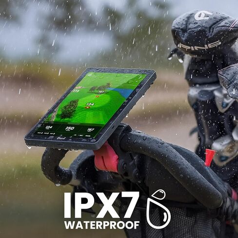 جهاز لوحي محمول بنظام تحديد المواقع العالمي للجولف - العلبة - مغناطيسي، مقاوم للطقس، شاشة تعمل باللمس، مسافات FCB - علبة الجولف 45000 خريطة دورة - هدايا للرجال - رمادي in Kuwait