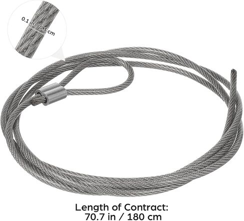 Basketball Net String Replacement Cord 70.7 Inch Plastic Coated Steel Wire Rope with Aluminum Buckle for Indoor Outdoor Basketball Hoops Frames Boards in Saudi Arabia