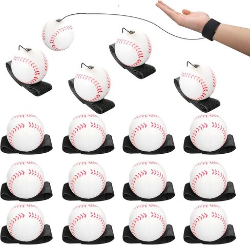 4/8/16/32 قطعة كرة إرجاع للمعصم مقاس 2.36 بوصة كرة ارتداد للبيسبول على سلسلة مرنة للعب تمرين المعصم in Kuwait