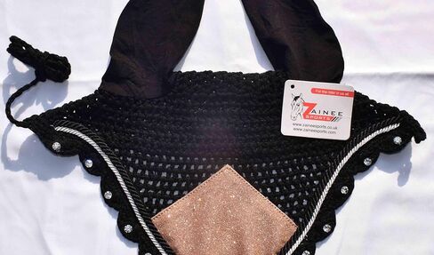 مجموعة وسادة سرج لامعة باللون الذهبي الوردي متطابقة مع غطاء الأذن | معدات عرض الفروسية | مجموعة ماتشي لركوب الخيل | الترويض أو القفز/الصياد in Kuwait