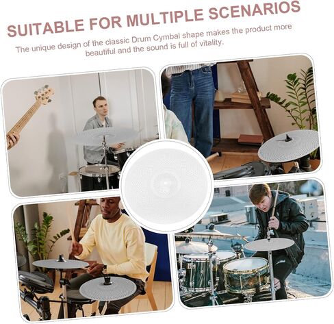 3pcs Low Volume Mute Cymbal Pack for Drummer Practice Alloy Drum Cymbals Noise Reduction Design for Home Use Includes in Saudi Arabia
